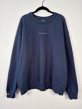 Unlabeled Motivational Words Of Affirmation Blue Graphic Print Sweatshirt